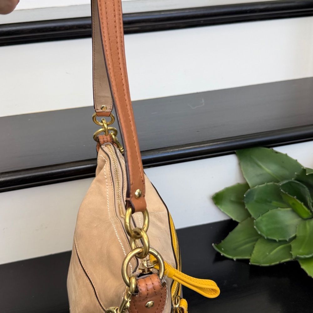 Coach genuine leather colorblock shoulder crossbody purse removable strap - Picture 3 of 13
